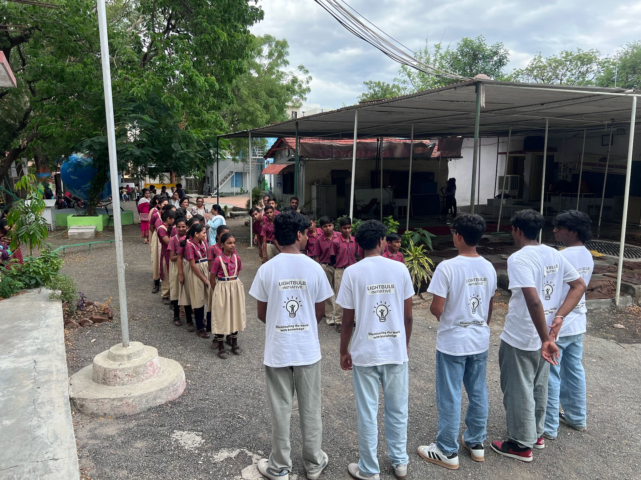 Students engaged in STEM learning activities in India