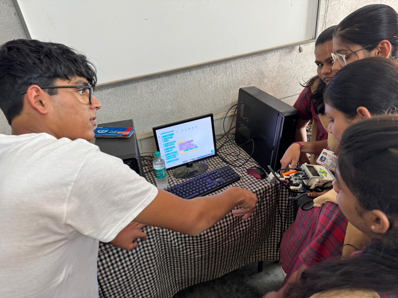 Students engaged in STEM workshop