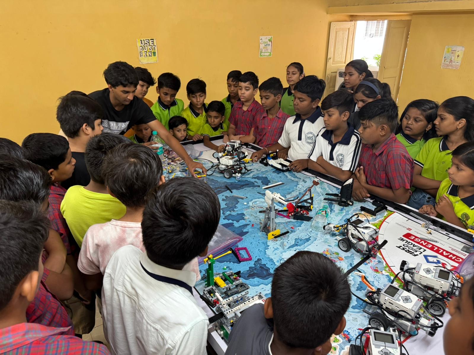 Students engaged in STEM learning